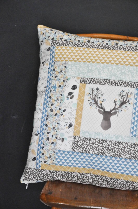 Log Cabin Fawn Pillow (1 of 1)