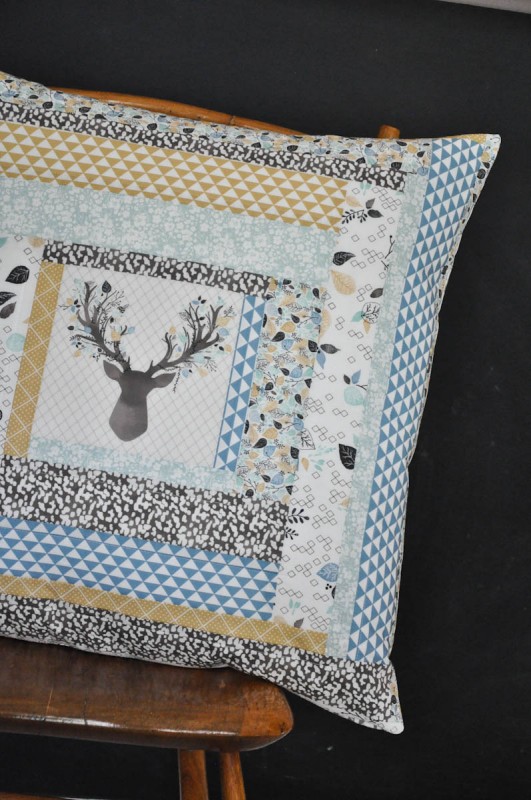 Log Cabin Fawn Pillow (2 of 1)